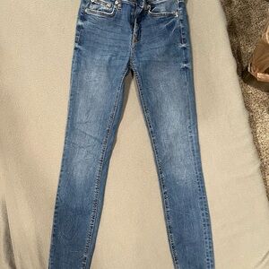 Zara Women's Skinny Jeans in Faded Blue Denim